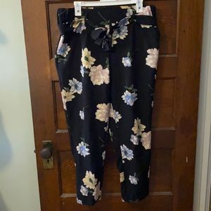 High waist floral pants